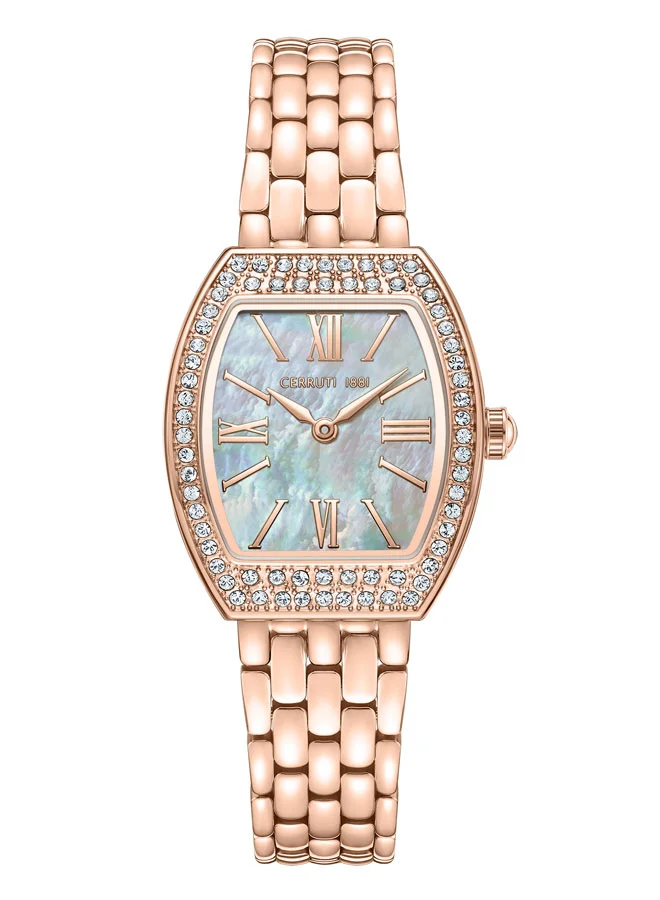 شيروتي 1881 Cerruti 1881 Ladies Yellow Gold Plated White Mother of Pearl Dial Watch