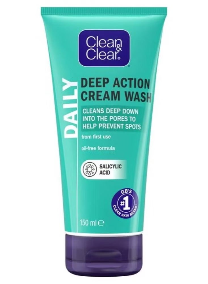 كلين أند كلير 1  كلين أند كلير غسول كريمي عميق المفعول 150 مل