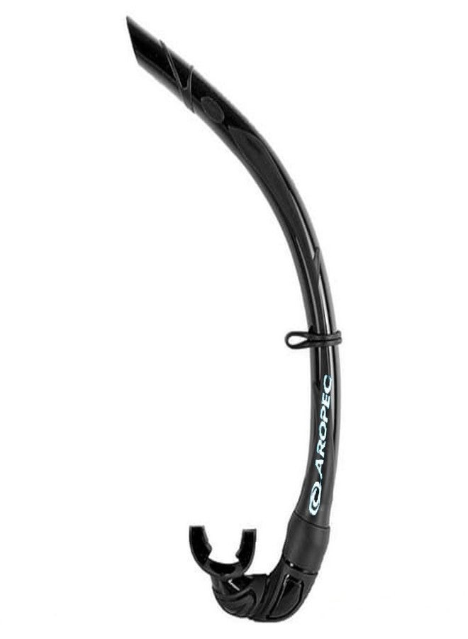 AROPEC Polycarbonate Snorkel for Water Sports Scuba Sports Swimming Training Equipment in Pool and Open Water for Adult and Youth (Black Color) - Image 2