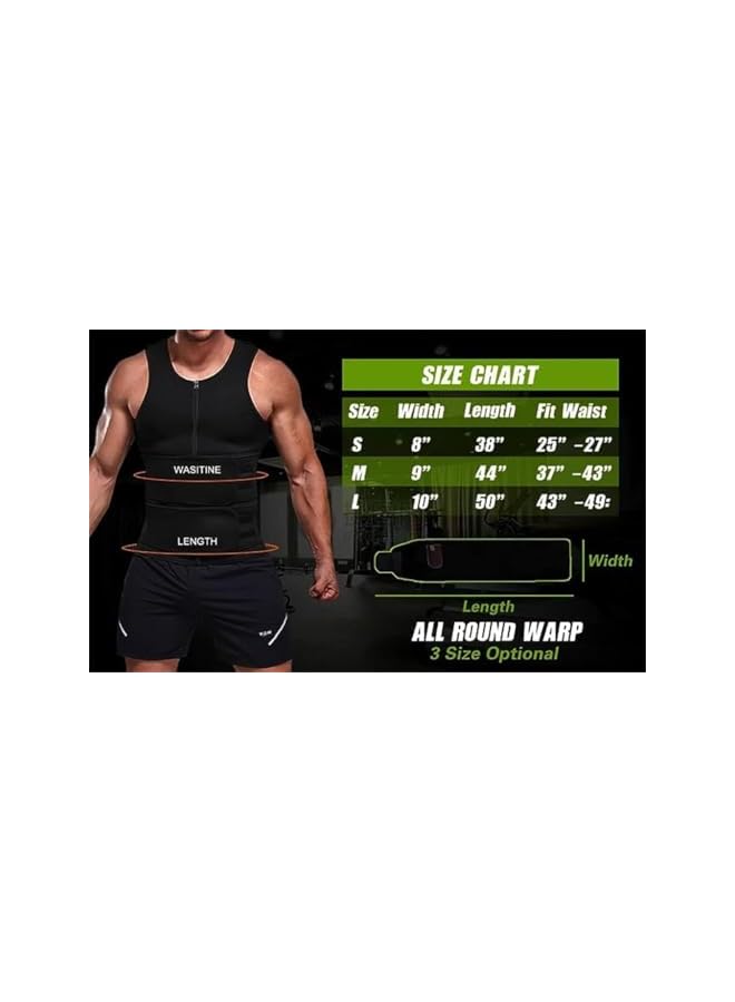S-TOP Waist Trainer for Women and Men Waist Trimmer Belt with Phone Bag and Sweat Band Sauna Suit Sweat Workout Belly Band Stomach Shaper for Enhanced Sweating Reduce Belly Fat Waistline Size M - Image 4