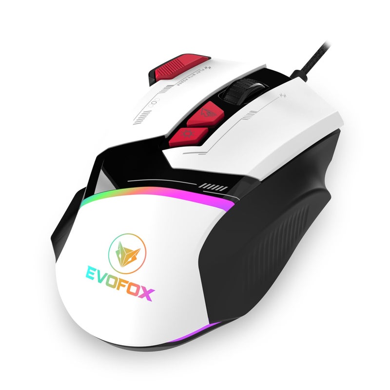 EvoFox Blaze Ultra Value 8 Button Programmable Gaming Mouse with 1000Hz Polling Rate | Gaming Grade DPI 200 to 12800 | Ultra-Responsive 7000fps | RGB Lights with Music sync Mode | Windows Software - Image 1