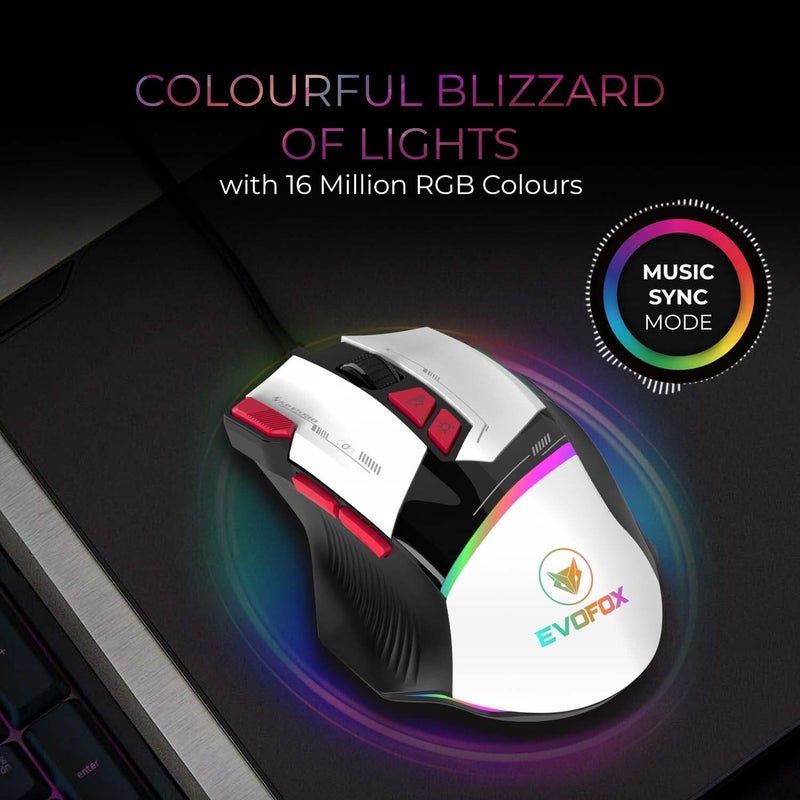EvoFox Blaze Ultra Value 8 Button Programmable Gaming Mouse with 1000Hz Polling Rate | Gaming Grade DPI 200 to 12800 | Ultra-Responsive 7000fps | RGB Lights with Music sync Mode | Windows Software - Image 5