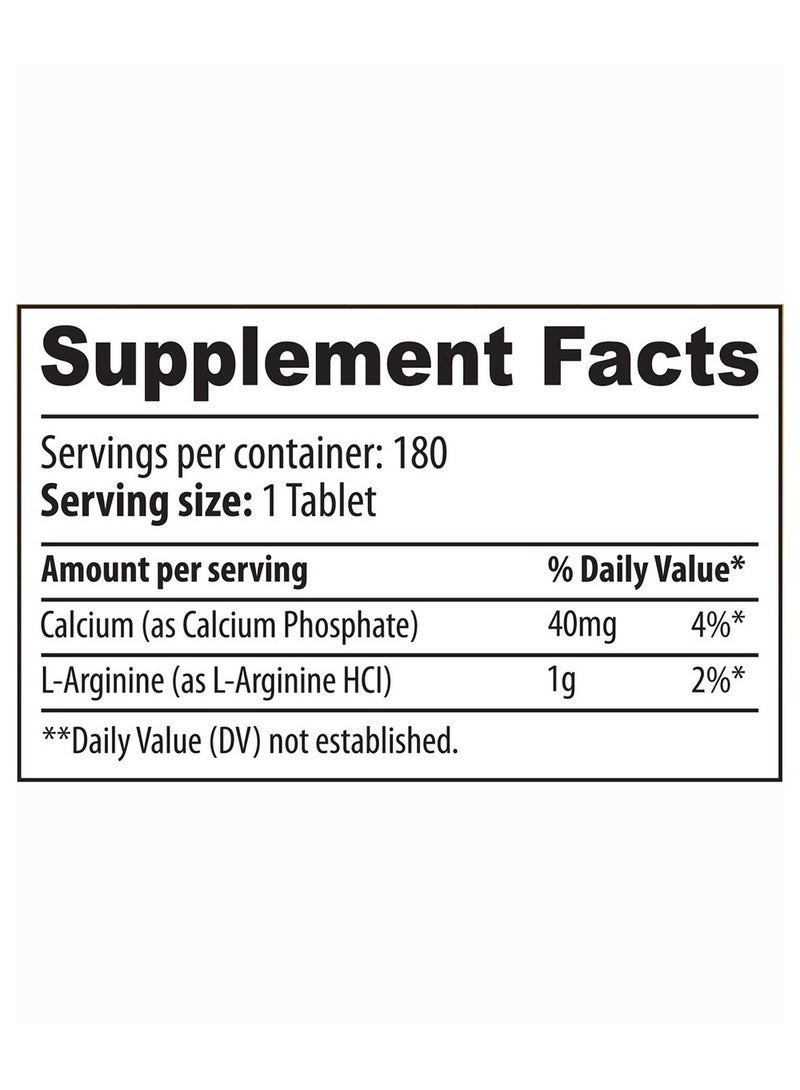 Dexter Jackson L-Arginine 180 Tablets - Image 2