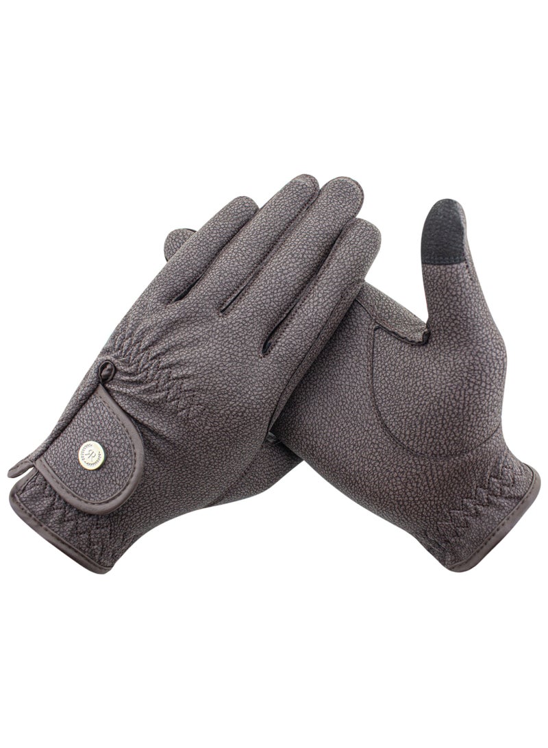 رويال رايدرز ROYAL RIDERS® 3945 Sero-Grip JP قفازات ركوب الخيل الفاخرة بنسيج سيرينو الياباني للرجال والنساء - #10063945 (بني) - Image 2