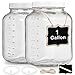Folinstall 2 Pack Wide Mouth 1 Gallon Clear Glass Jar with Lid, Heavy Duty Airtight Screw Lid with Silicone Gasket - - Image 2