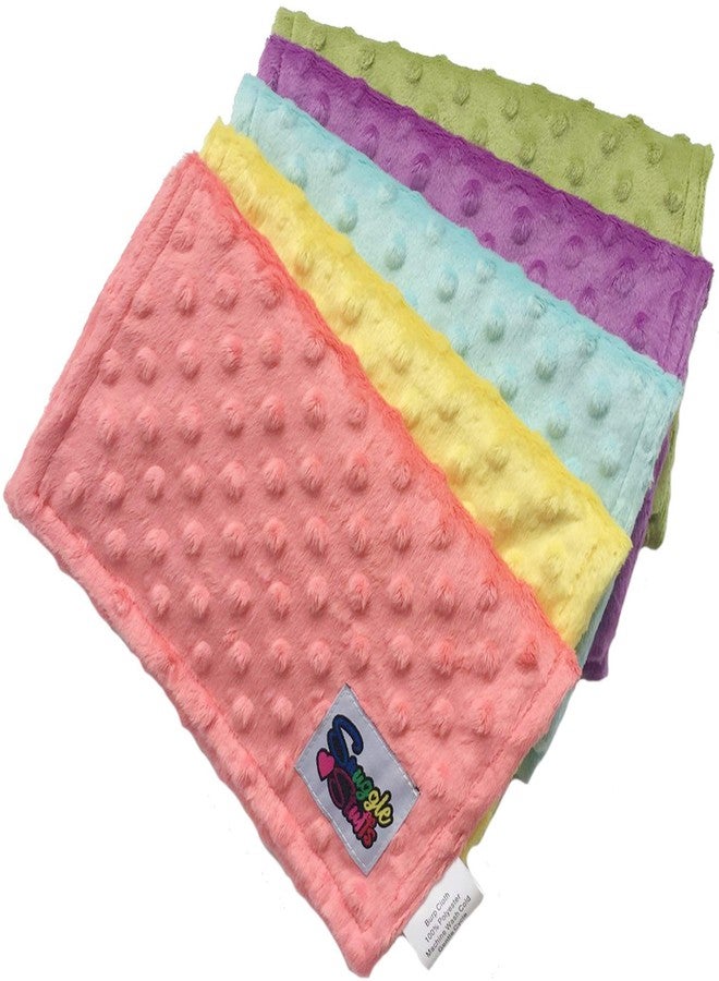 Snuggle Stuffs Baby Girls 5 Pack Minky Dot Burp Cloths - Fun Fashion - Image 1