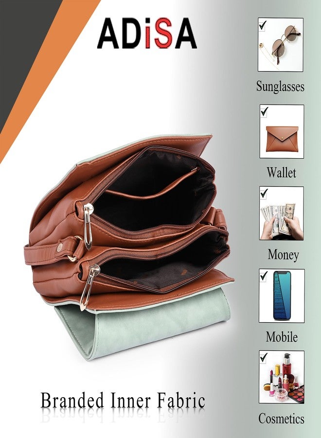 ADISA حقيبة كتف مزدوجة للنساء والفتيات من أديسا (SL5158-GRN) - Image 4