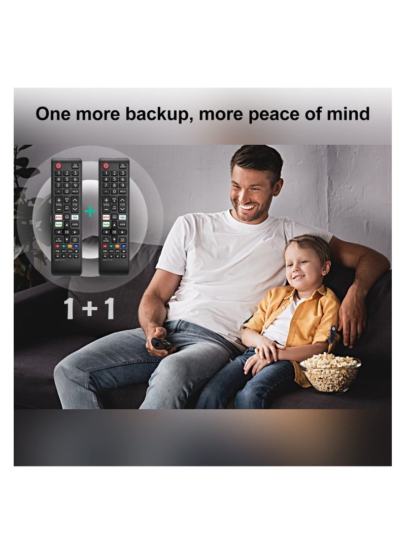 Anmi 【Pack of 2】 New Universal Remote for All Samsung TV Remote, Replacement Compatible for All Samsung Smart TV, LED, LCD, HDTV, 3D, Series TV - Image 2