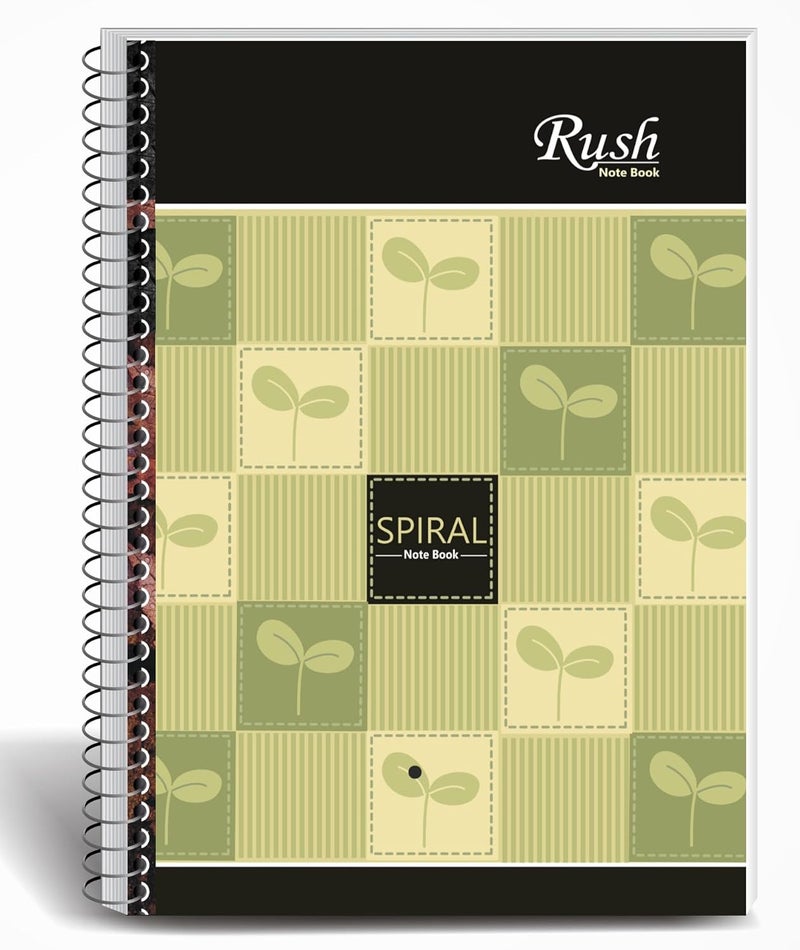 RUSH NOTE BOOKS Semi Rough A4 Size Spiral Notebook Ruled 500 Pages Notebook Ruled | Spiral Register Notebook 500 Pages | Thick Notebooks For Students | Ruled Rough Notebook - Image 1