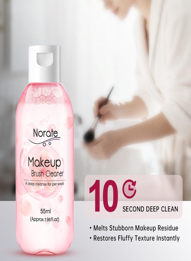 Norate Makeup Brush Cleaner, Make Up Brush Cleaner Cleanser Solution + Brush Cleaner Mat, Makeup Cleaner for Brushes, Sponges, Deep Clean Shampoo, Gentle Formula Cruelty Free & Vegan 3 Pcs Set - Image 4