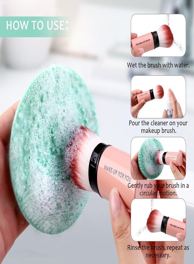 Norate Makeup Brush Cleaner, Make Up Brush Cleaner Cleanser Solution + Brush Cleaner Mat, Makeup Cleaner for Brushes, Sponges, Deep Clean Shampoo, Gentle Formula Cruelty Free & Vegan 3 Pcs Set - Image 3