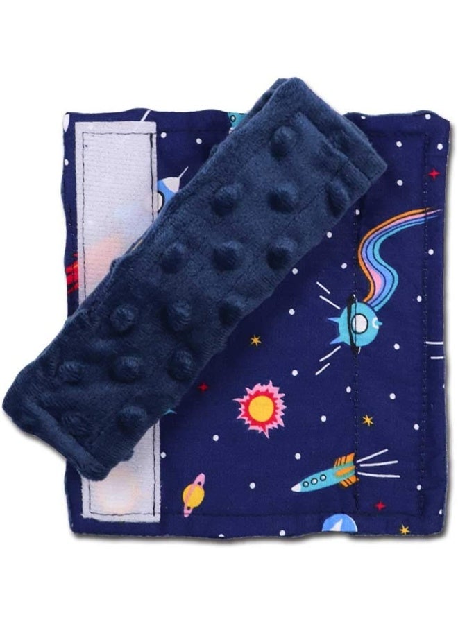 DILIMI غطاء حزام الأمان لكرسي السيارة ديليمي للأطفال - وسادة حزام أمان ناعمة ومريحة للأطفال - تصميم كرتوني لطيف - (عبوتان)  - Image 2