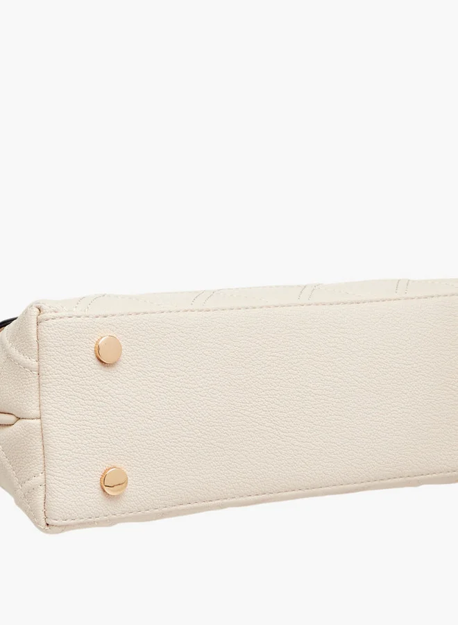 Celeste Quilted Shoulder Bag with Flap Closure and Adjustable Strap