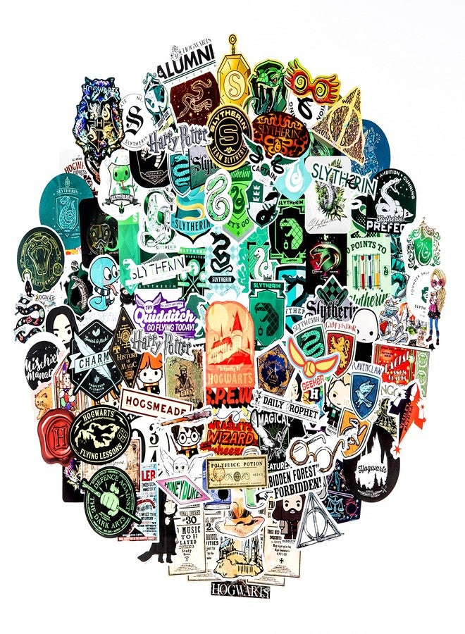 Conquest Journals Harry Potter Slytherin Vinyl Stickers, Unique Stickers Including Holograms, Waterproof and UV Resistant, Great for All Your Gadgets, Potterfy All The Things (120 Pack Variety Bundle) - Image 1