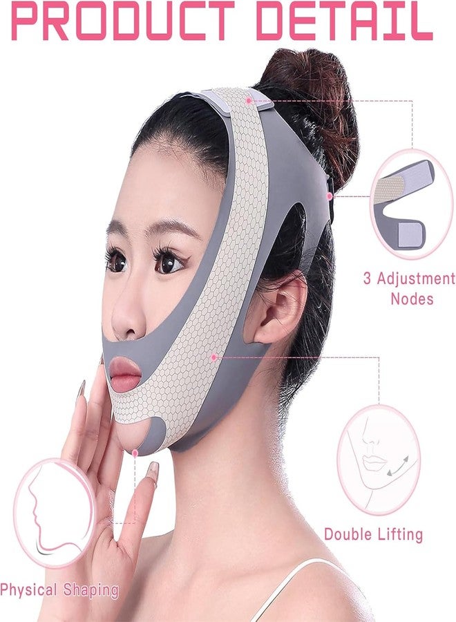 Much Hotter Graphene Reusable V Line Face Mask, Chin Strap for Women,V-Line Lifting Chinstrap,Breathable, Comfortable Chin Strap Soft Face Chin Up Tape,with Chin Strap, Chin Strap for Women Christmas Gift - Image 2