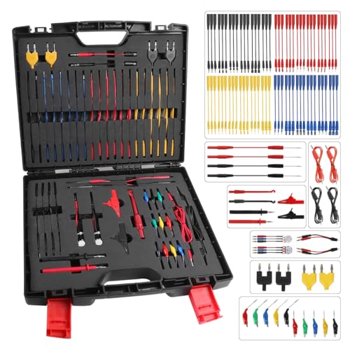 KAISAL Multimeter Test Leads Kit 104PCS Multimeter Leads Kit Multi Function Electrical Back Probe Kit Efficient Automotive Circuit Test Leads Kit Relay Wire Terminal Test Diagnostic Tool with Alligator Clips - Image 1