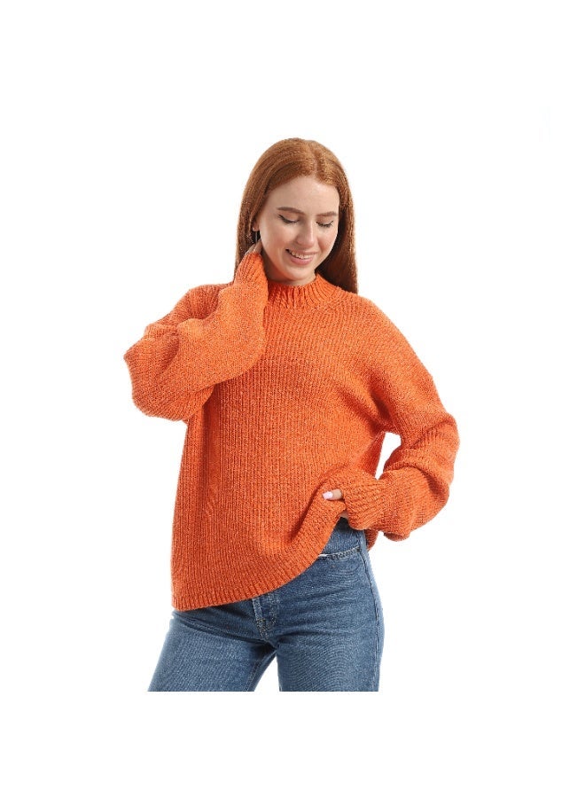 Caesar Women's plain wool sweater with a round neck - Image 1