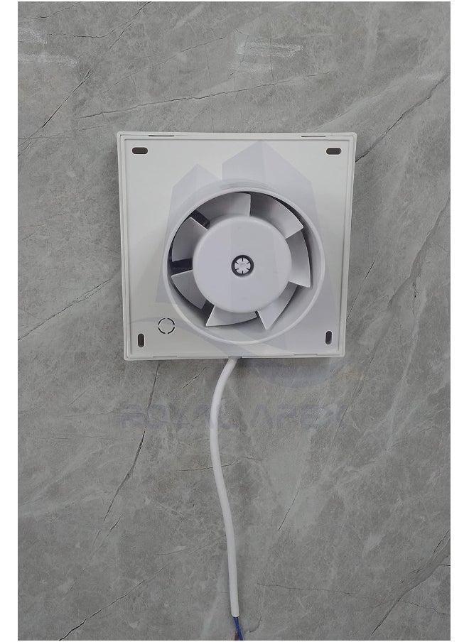 melfi Melfi Ventilation Exhaust Fan 15W 4 Inch  Square Wall Mounted Fan With Vent Grille For Home Office Kitchen And Bathroom  - Image 3