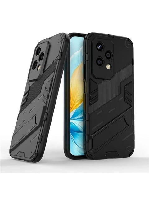Case Compatible with Honor 200 Lite 5G, 2-in-1 TPU+PC Dual Layer Combo Shockproof Ultra-Thin Protective Phone Back Cover with Kickstand