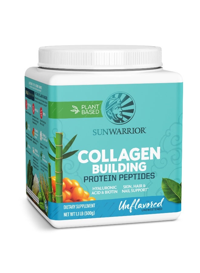 Sunwarrior Collagen Building Protein Peptides Powder Unflavored, 1.1Lbs (500g) - Image 1