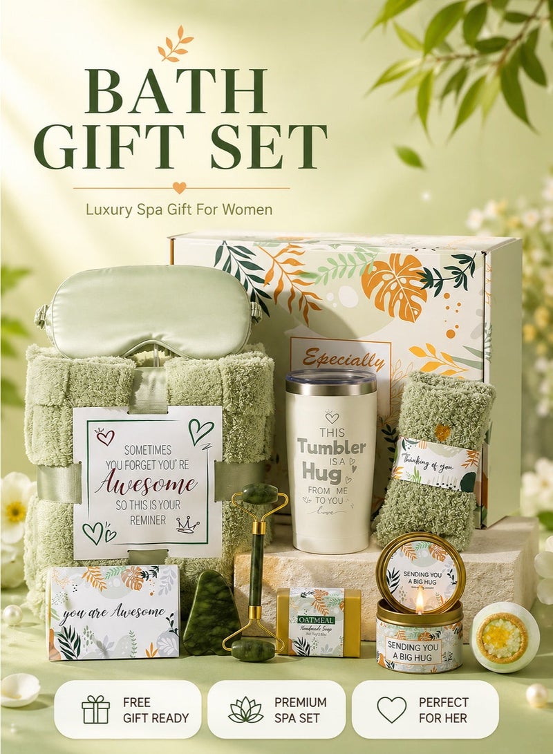 FUREUL Gifts Basket for Women - Mother's Day, Birthday Gifts for Women, Relaxing Spa Gift Basket Set, Unique Gift Ideas for Women, Gifts for Mom Sister Best Friend Wife, Coworker Teacher Nurse Gifts for Women Combined Materials - Image 1
