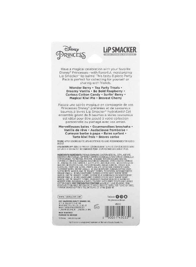 LIPSMACKER Lip Smacker, Disney Princes, Lip Balm, Party Pack, 8 Pack, 0.14 oz (4 g) Each - Image 3