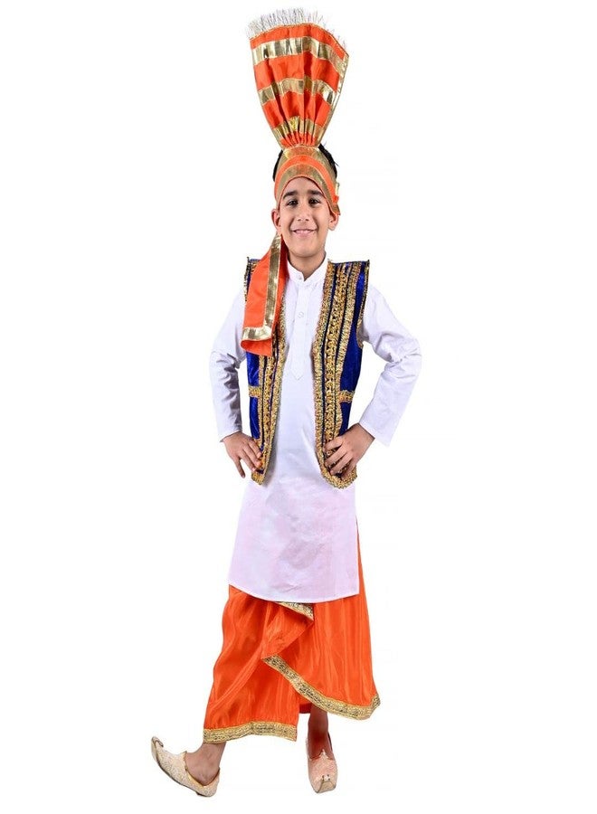 DESI ANDAAZ Punjabi Costume Dress Folk Dance Boys Set of 4(Kurta,Lungi,Jacket& Turra) Indian State Giddha Baisakhi Bhangra Dance Dress for Kids - Image 3