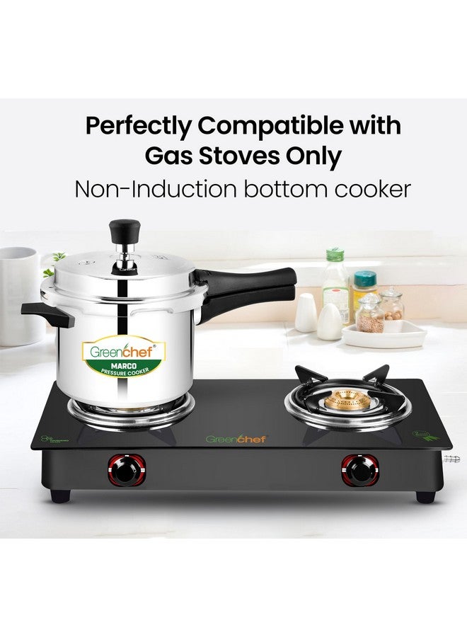 GREENCHEF Marco Aluminium Pressure Cooker Outer Lid 5 Litres capacity, ISI Certified, Silver Colour - Image 4