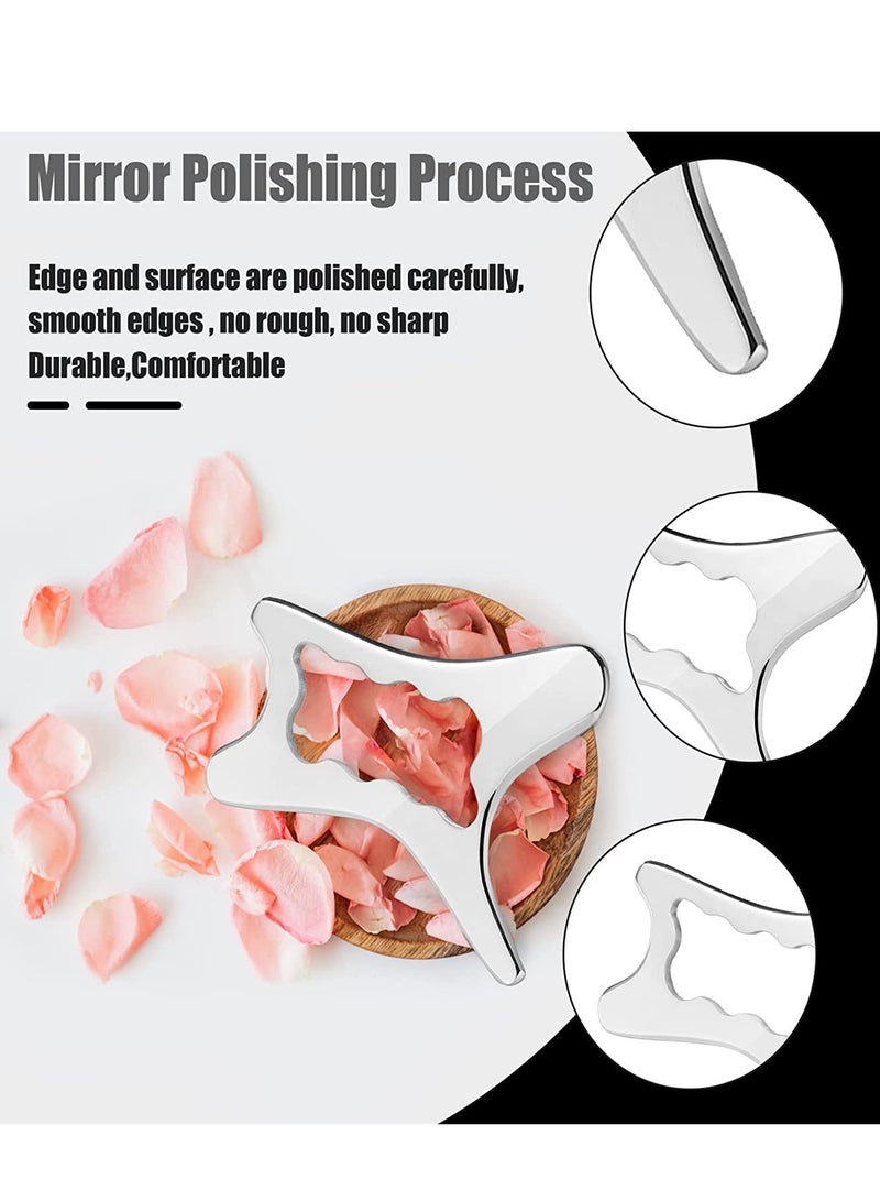 أداة كشط العضلات المصنوعة من الفولاذ المقاوم للصدأ - جهاز تدليك تصريف الليمفاوية، أدوات العلاج الطبيعي لتعبئة الأنسجة الرخوة، IASTM، تحرير اللفافة العضلية، أدوات تدليك الكشط - Image 2