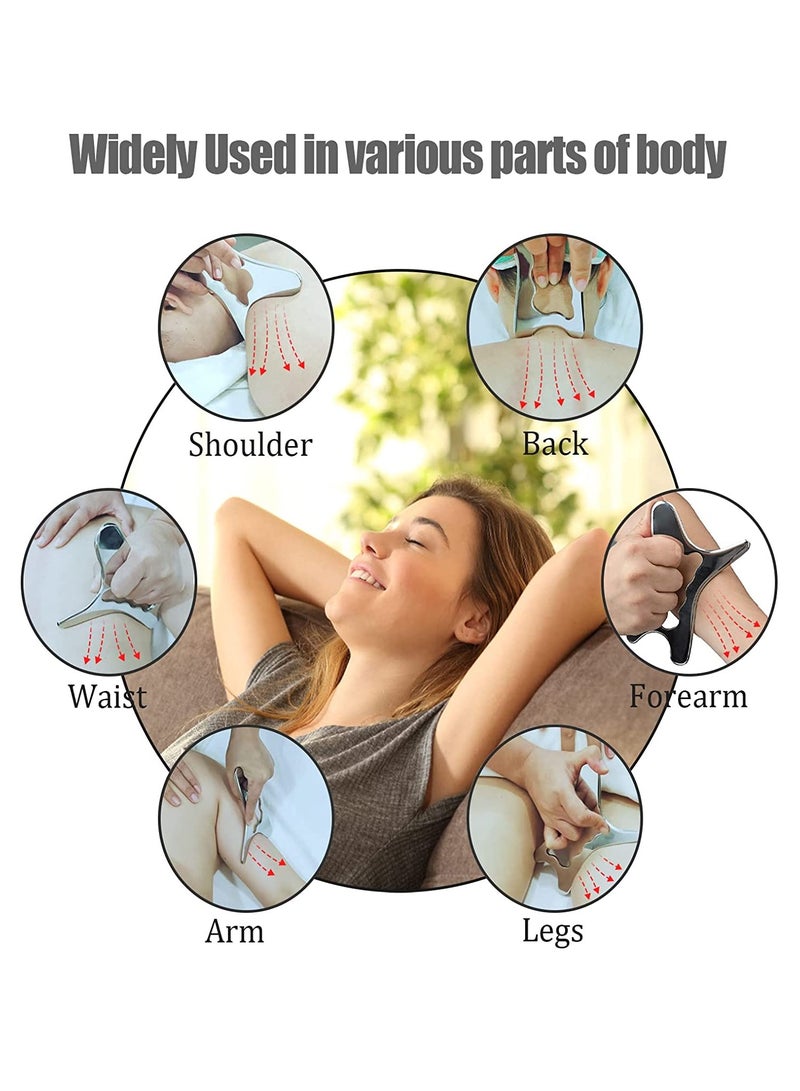 أداة كشط العضلات المصنوعة من الفولاذ المقاوم للصدأ - جهاز تدليك تصريف الليمفاوية، أدوات العلاج الطبيعي لتعبئة الأنسجة الرخوة، IASTM، تحرير اللفافة العضلية، أدوات تدليك الكشط - Image 4