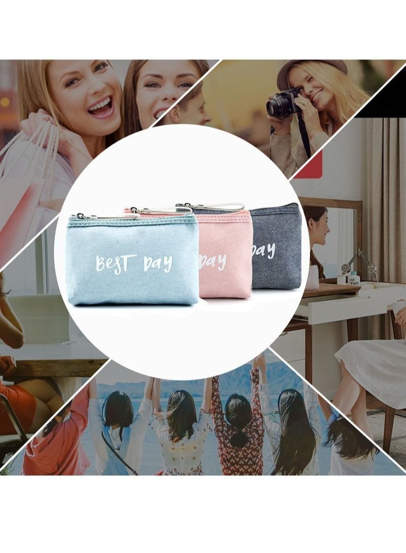 NIBEMINENT 3Pcs Alphabet Cosmetic Bag - Image 5