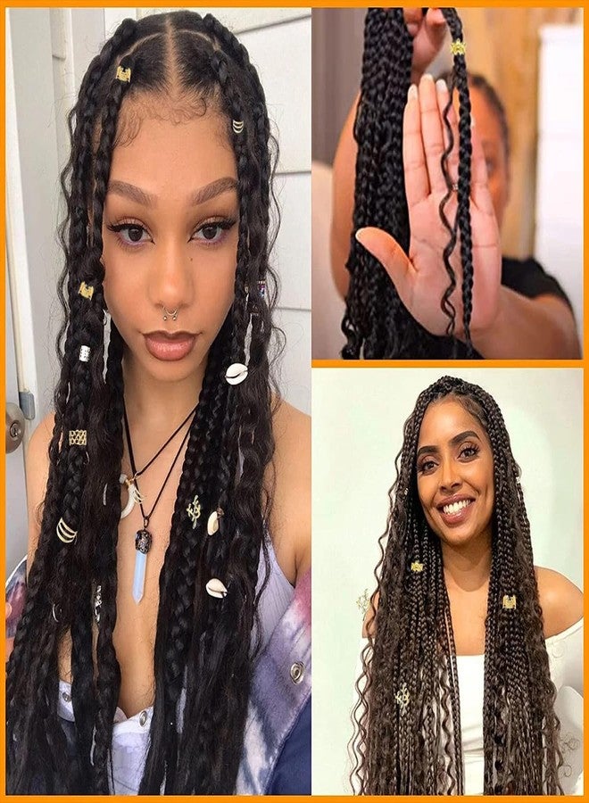 RUSTAMM 60 PCS Hair Jewelry for Braids Gold Braid Clips Style Dreadlock Jewelry Metal Braids Accessories Hair Decoration for Women (Gold) - Image 4