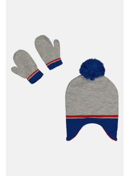 Disney Junior Toddlers Boy Mickey Mouse Beanie And Mittens Set, Grey  - Image 2