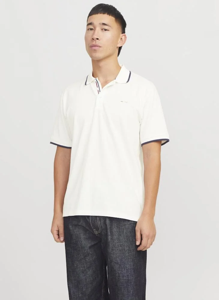 جاك اند جونز Jprblualves Collared Polo Shirt