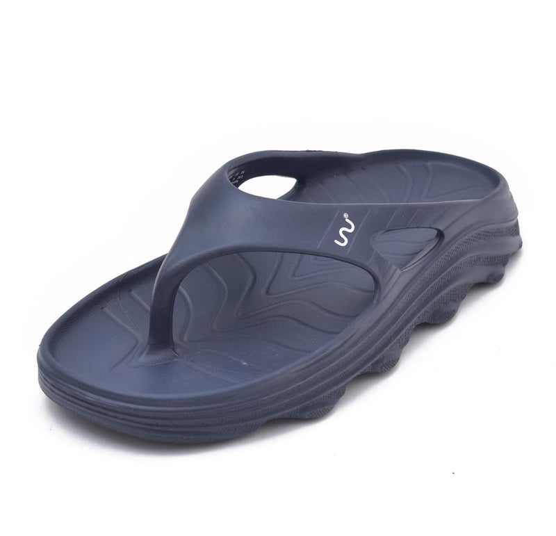 doubleu Recovery Slipper|Soft Doctor Anti-Skid Slipper for Men|Riva|Slides, Flip-Flops, Chappals (11,Navy+Blue) - Image 1