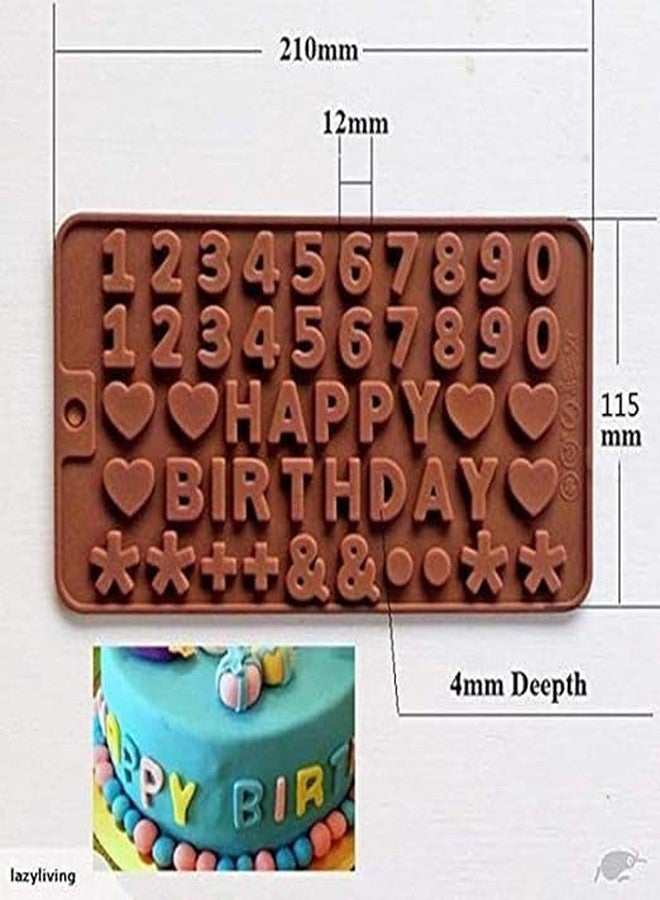 LEGACYCART Silicone English Alphabet Mould, Non-Stick Chocolate Moulds, Baking Mold, Handmade Wax Resin Moulds, DIY Cake Topper Gummy Sugarpaste Candy Wax Melts Decoration, Brown - Image 2