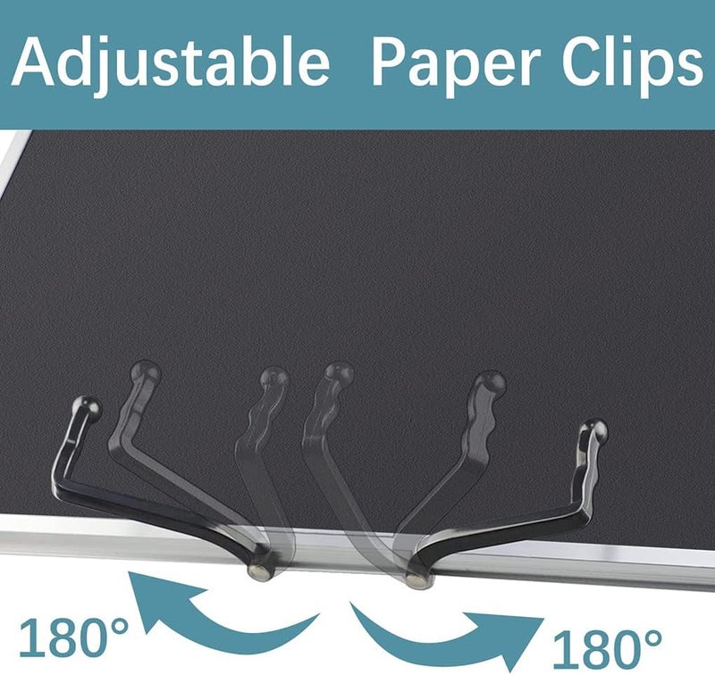 Goodern Multifunctional Book Holder and Laptop Stand - Hands-Free Reading With Page Clips, Ergonomic for Bed and Sofa, Adjustable Heights and Angles, Collapsible - Black - Image 2