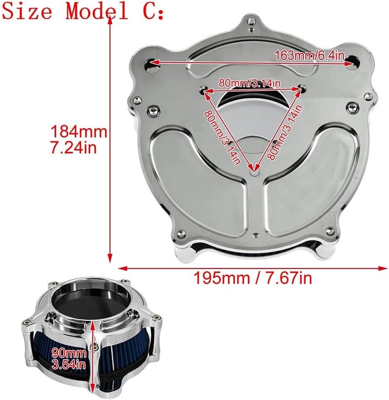 QASULER Motorcycle Air Filter for Harley Models - Image 2