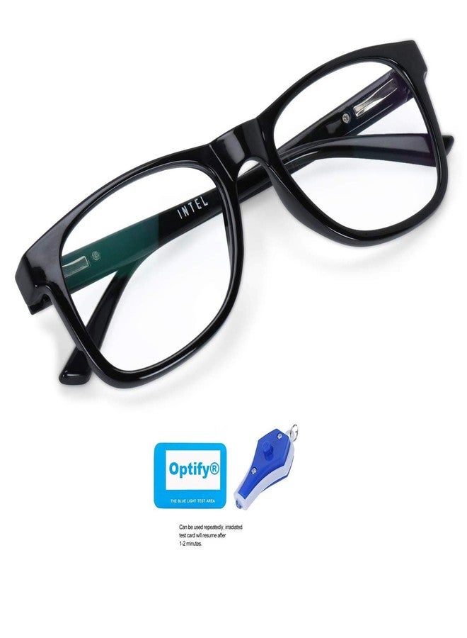 Optify® Premium Blue Cut Power Navigator Spectacles with Anti-glare for Eye Protection from UV by Computer Tablet Laptop Mobile With Test Card And Bluecut Light (Unisex)(+2.50) - Image 2