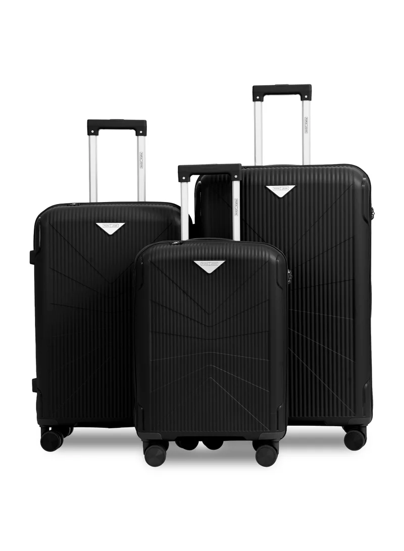 PARAJOHN Para John Voyage PP Luggage Set 3PCS – Durable Hard Shell Suitcases with 360° Spinner Wheels & Secure Lock
