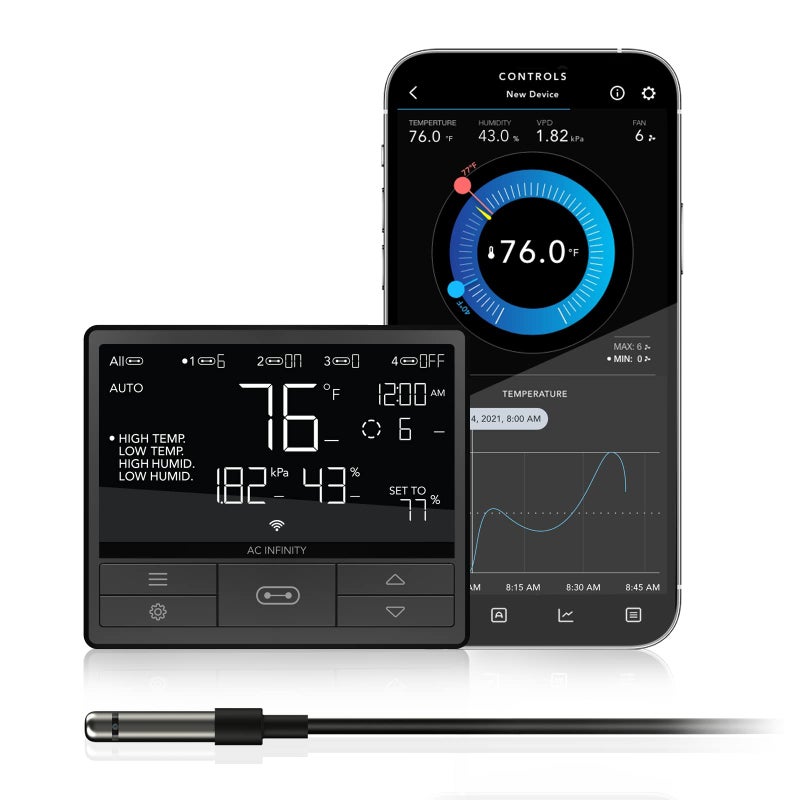AC Infinity AC Infinity Controller 69 PRO Smart Environmental Controller with Temperature Humidity VPD Timer Cycle Schedule Controls for Grow Tent Cooling Ventilation Lighting 