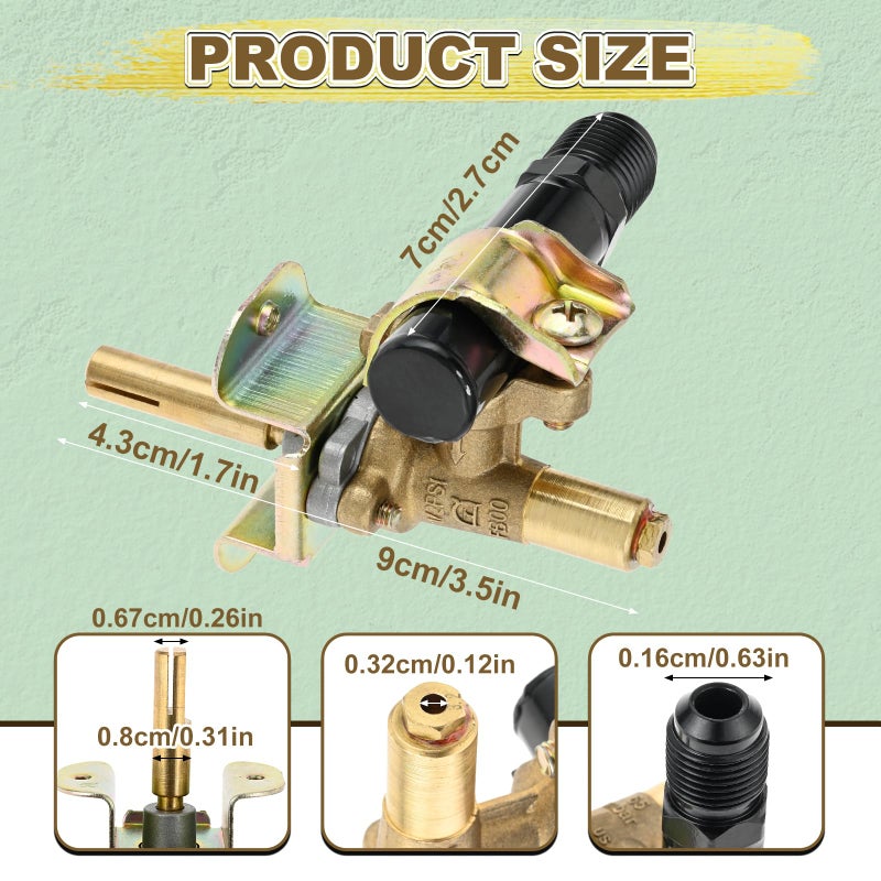 Lemfema Natural Propane Gas Conversion Control Valve Kit, Gas Grill Burner Regulator Valve with LP Gas Orifices Nozzle, Replacement for Fire-Bowl Me-ga Propane Fire Pit Outdoor BBQ Grill RV Stoves - Image 3