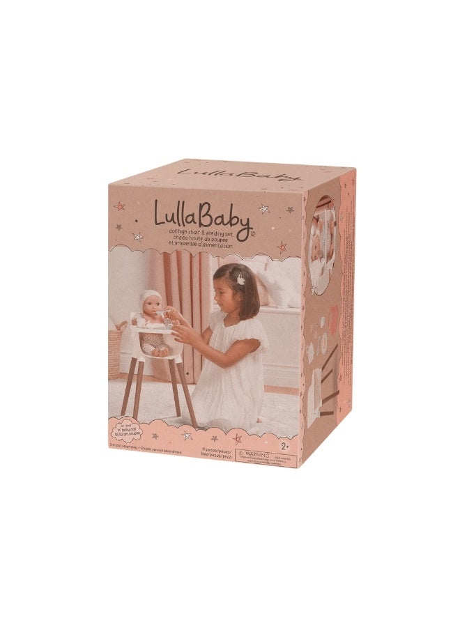 لولا بيبي طقم كرسي مرتفع للدمى وطقم إطعام مع 14 قطعة - LBY7679Z - Image 2