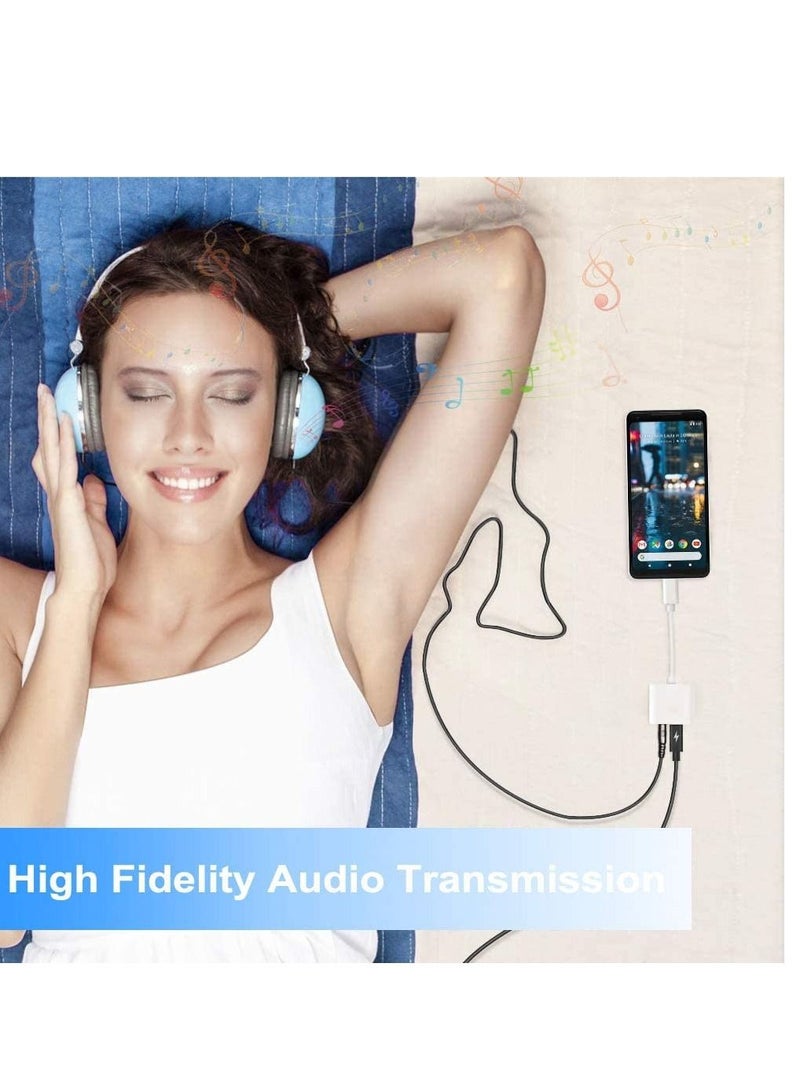 USB C to 3.5mm Headphone and Charger Adapter,2 in 1 USB C to Aux Audio Jack with PD 60W Fast Charging Dongle Fit with Galaxy S22 Ultra - Image 4