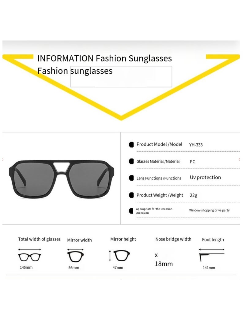 General Retro 70s Square Aviator Sunglasses Women Men Rectangular Sunglasses Flat Frame Fashion Sunglasses  - Image 4