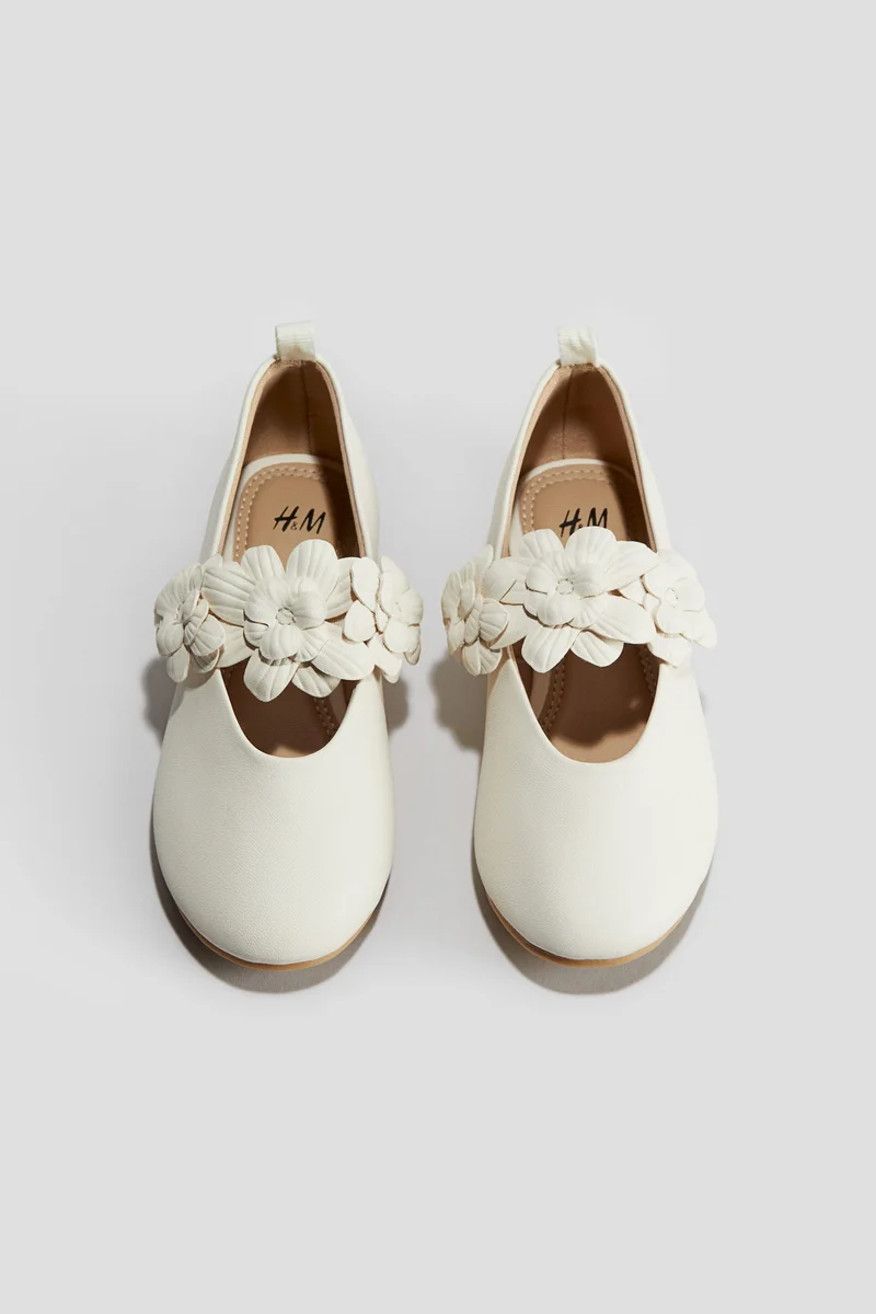 H&M Appliquéd ballet pumps