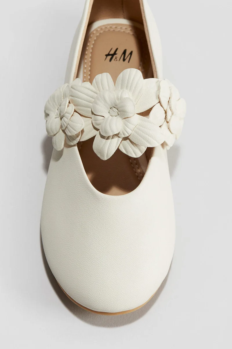 H&M Appliquéd ballet pumps