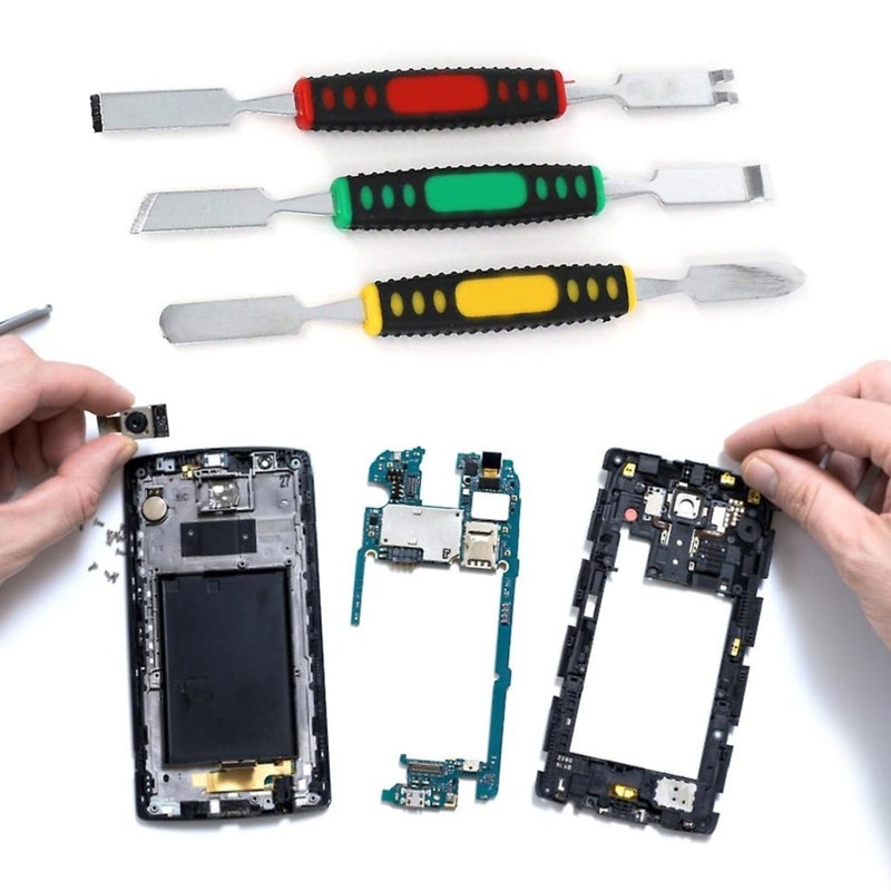 Metal Pry Bar Scraper with Opening Picks Professional Electronics Repair Kit Double Ended Spudger Tools for iPhone Laptop Tablet Screen and Battery Replacement Disassembly Pack - Image 5