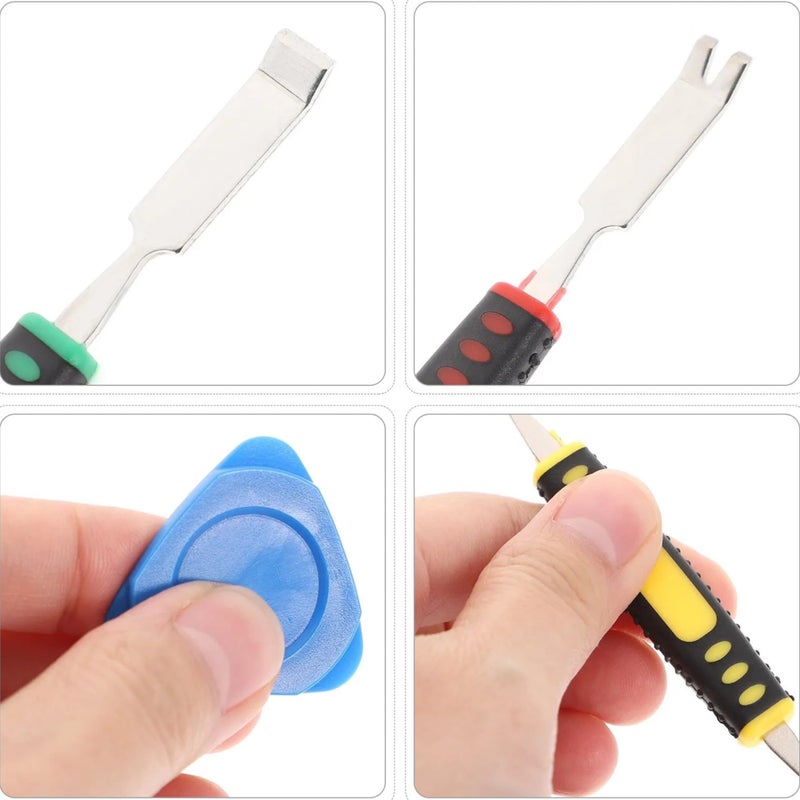 Metal Pry Bar Scraper with Opening Picks Professional Electronics Repair Kit Double Ended Spudger Tools for iPhone Laptop Tablet Screen and Battery Replacement Disassembly Pack - Image 2