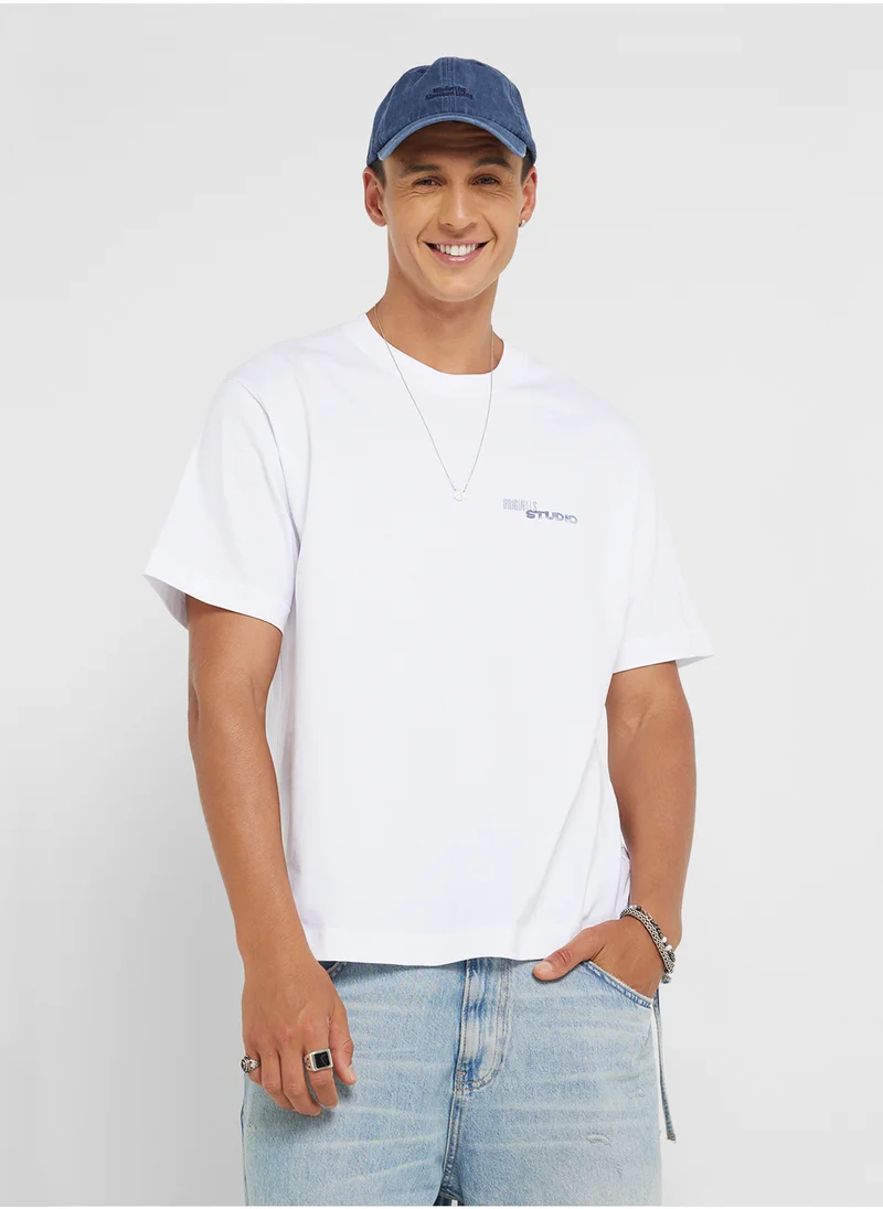 JACK & JONES Jorretiro Logo Crew Neck T-Shrt